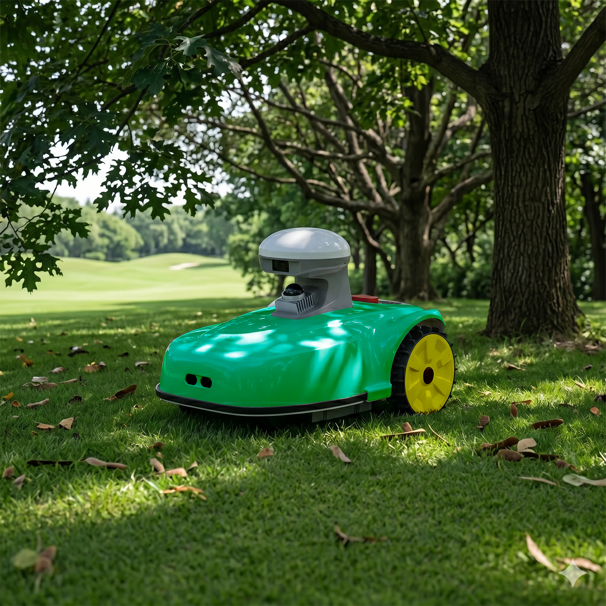 Moxy LITE 3D en tonte dans un jardin paysager